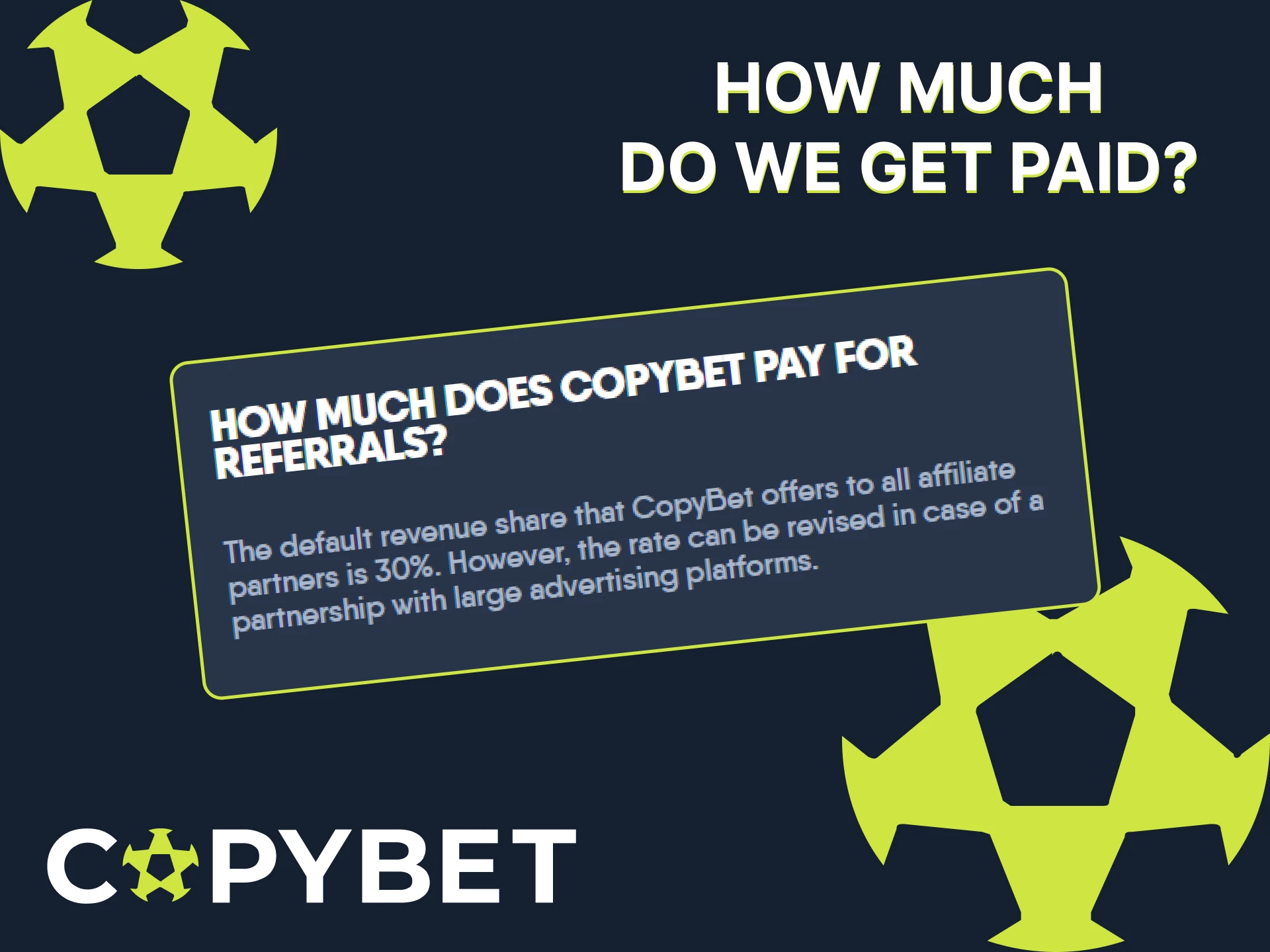 See information on how much CopyBet pays for referrals.