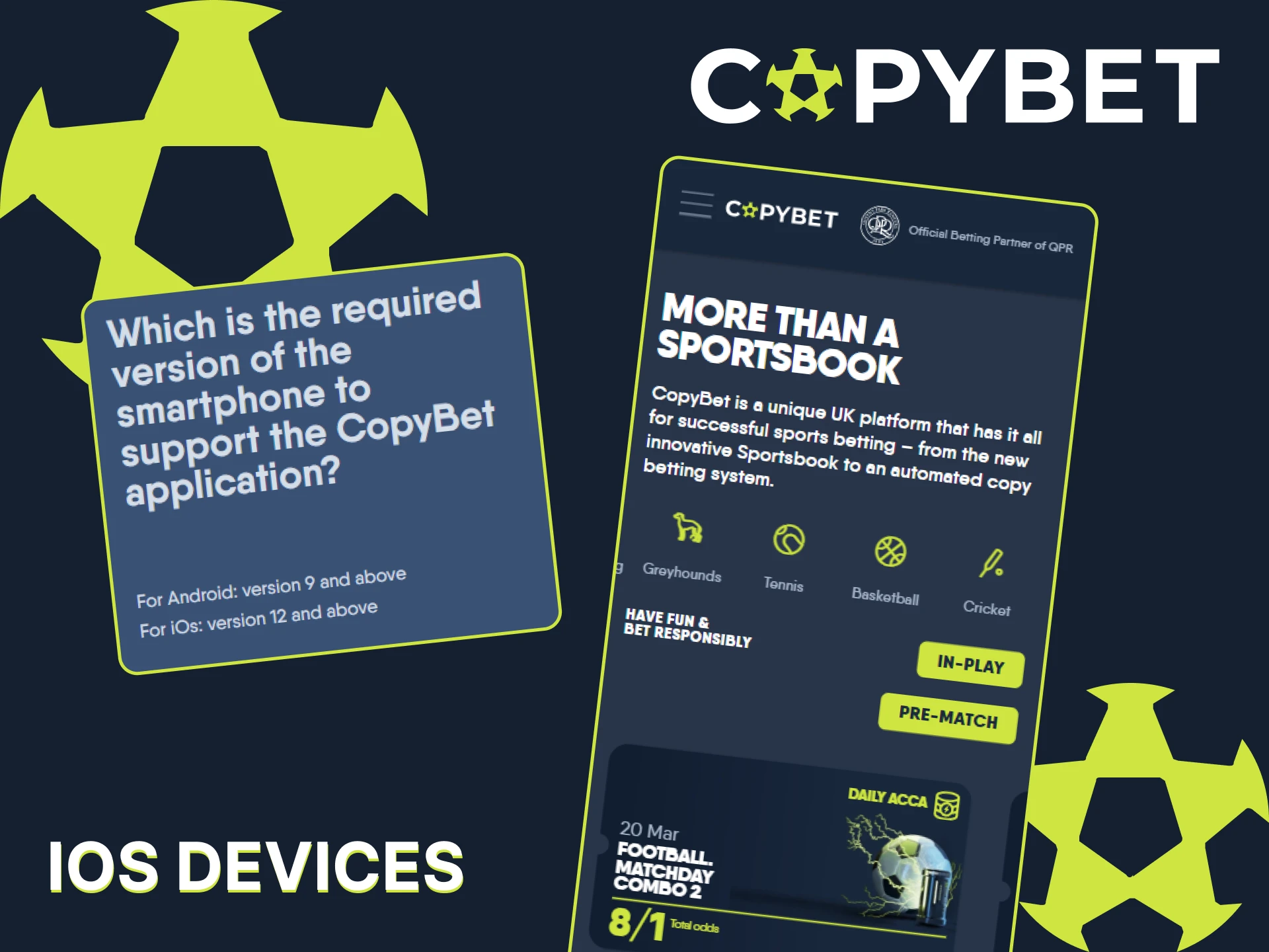 The CopyBet app works on a wide variety of iOS devices.