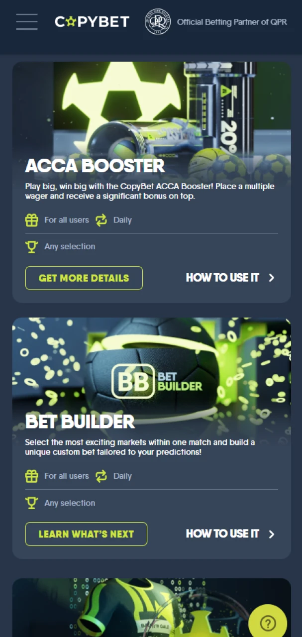 Sign up and get bonuses on the CopyBet app.