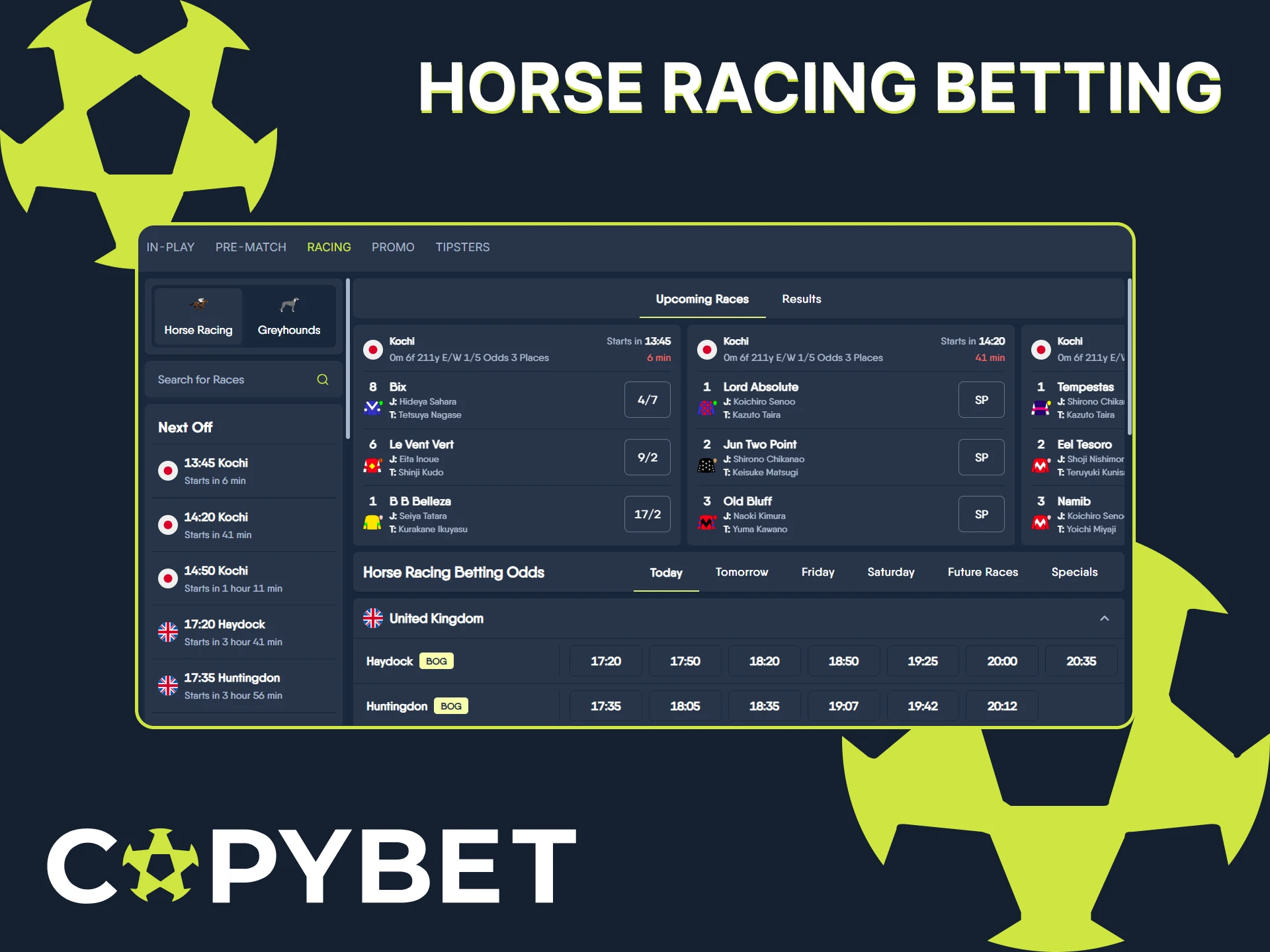 Place your bets on horse racing at CopyBet.