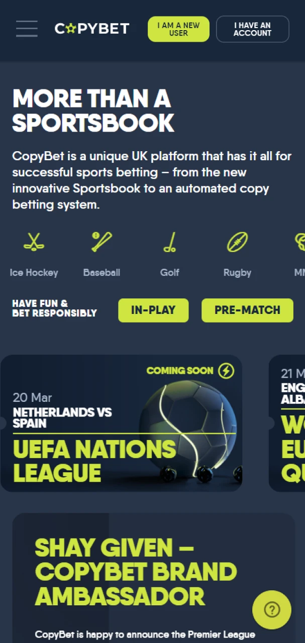 Go to the official CopyBet website to log in to your account.