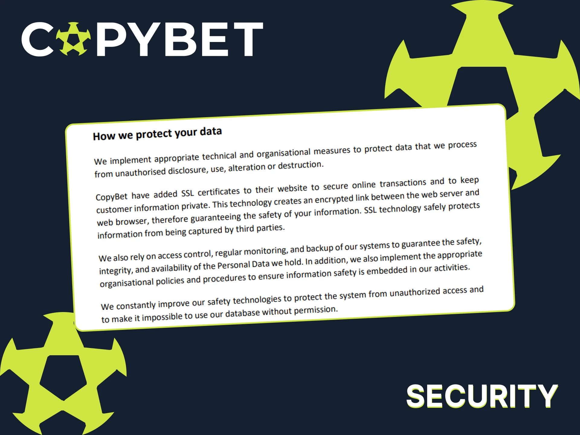 Your data is safe on the official CopyBet platform.