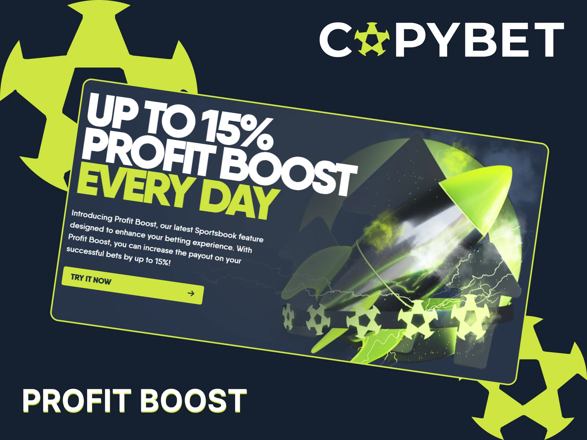Register on the official CopyBet platform to get the Profit Boost bonus.