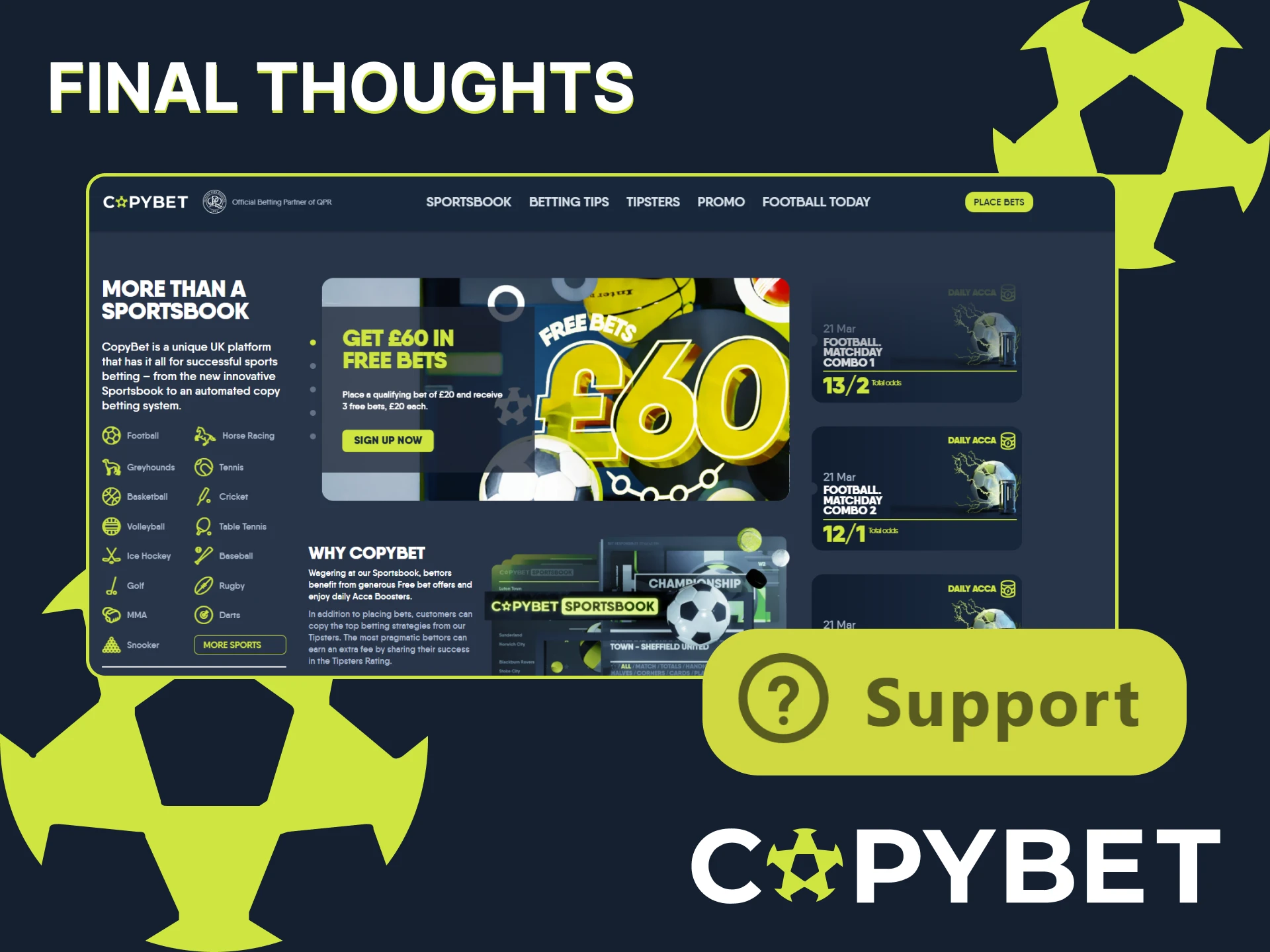 The official CopyBet website offers various support options.