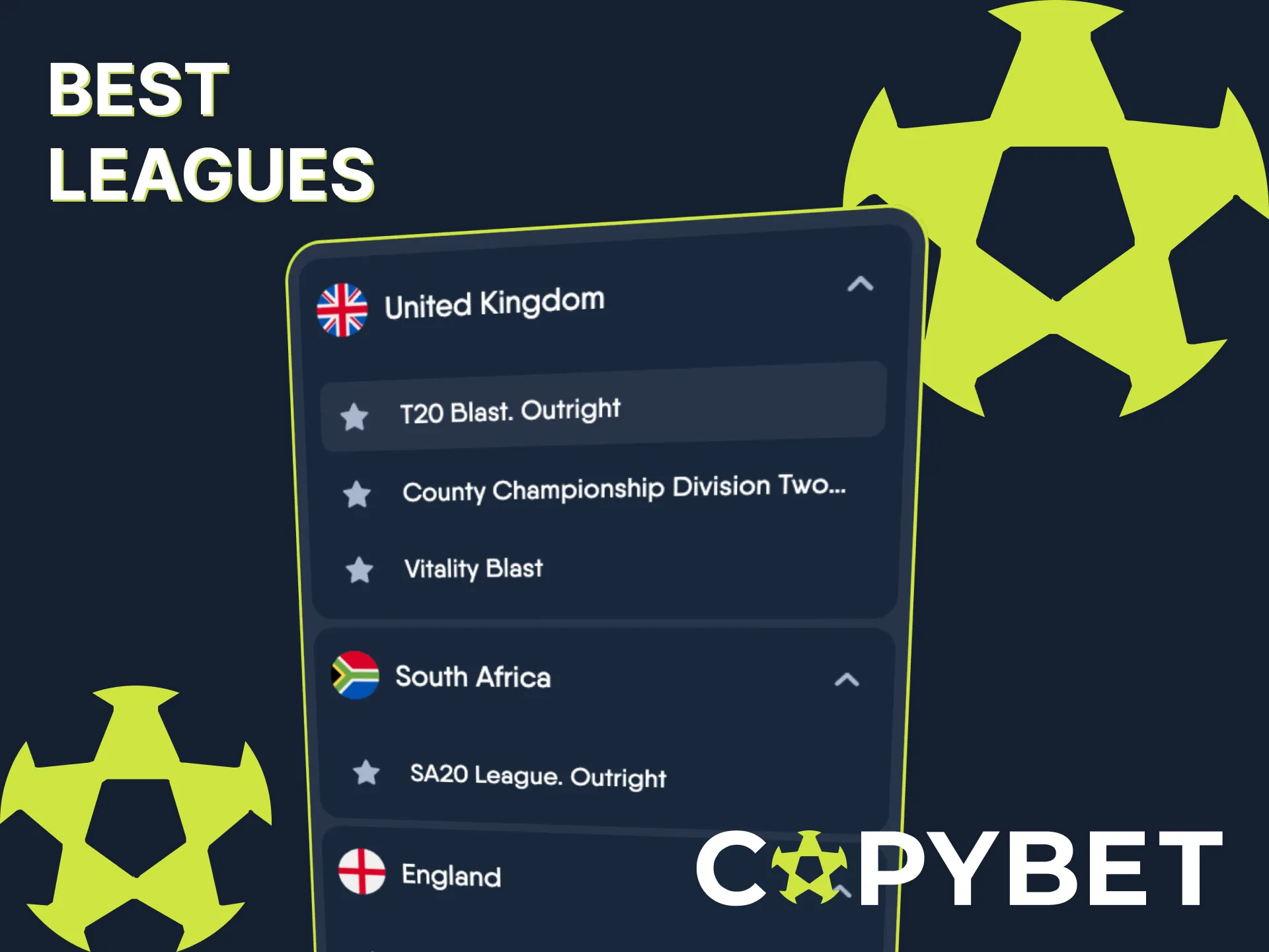 Bet on the hottest cricket leagues with Copybet.