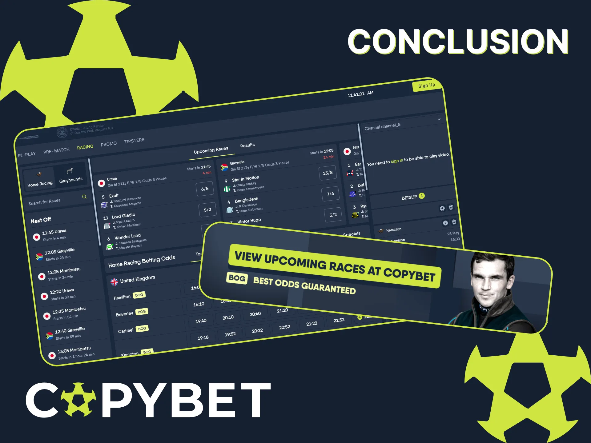 Copybet and Burke is your advantage on horse racing.