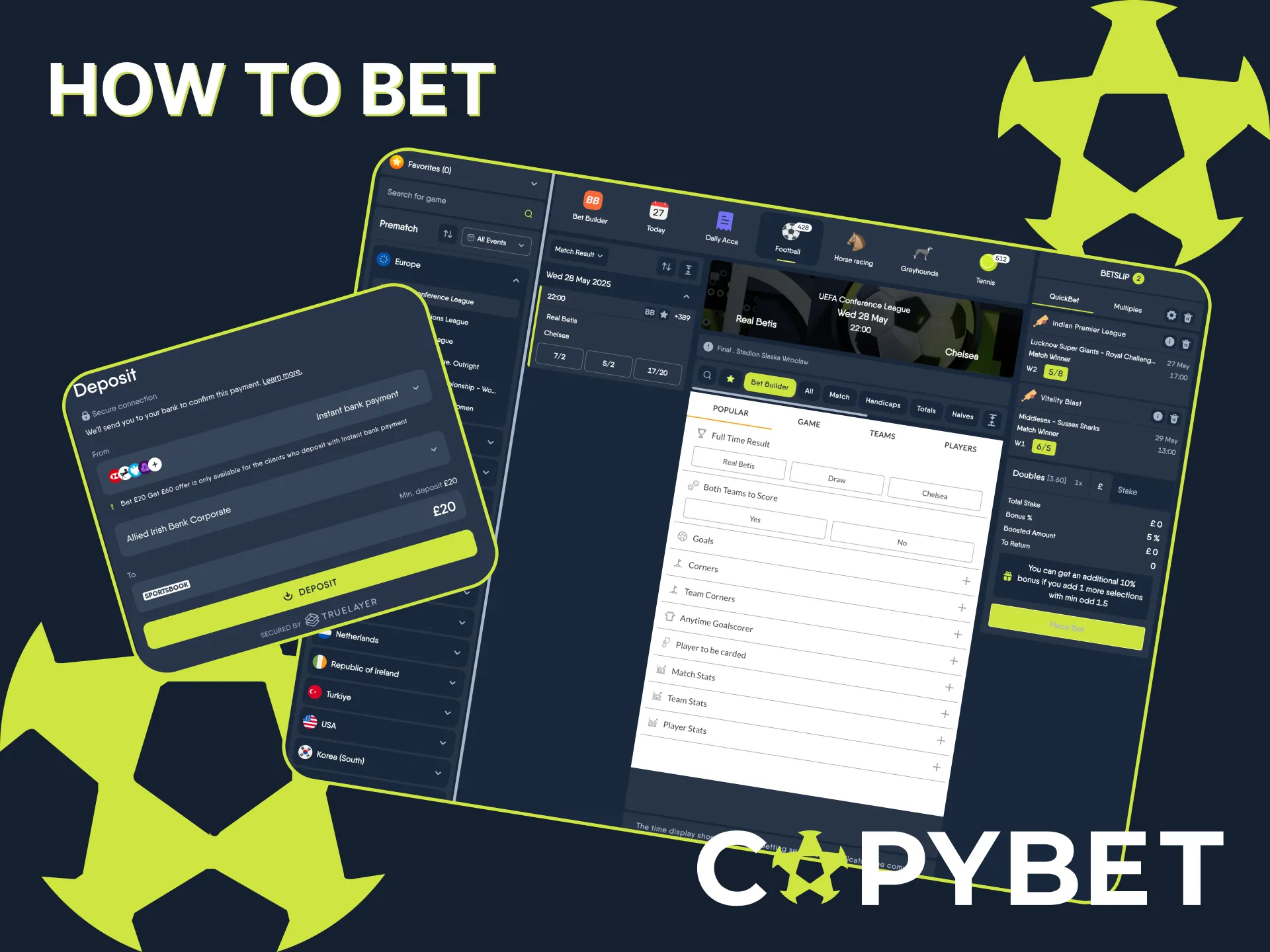 Copybet makes soccer betting simple and rewarding.
