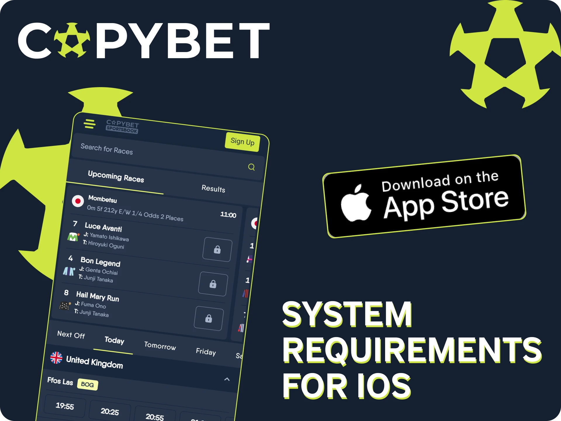 Check Copybet app system requirements before installing on iOS.