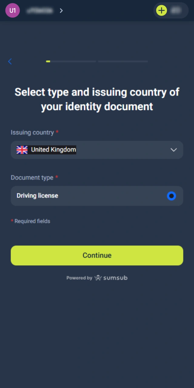 Pass account verification on the CopyBet platform.